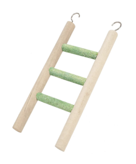 Adventure Bound Wooden Three Step Cement Parrot Cage Ladder Toy 